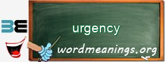 WordMeaning blackboard for urgency